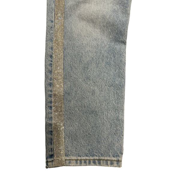 Levi's 501 $128 Side Studded Bling Light Wash Jeans Size 27 NWOT - Picture 4 of 6